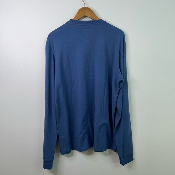 Birddogs Men’s Long Sleeve Pocket T-Shirt Blue XL Cotton Blend Crewneck Logo Tee - Picture 6 of 9